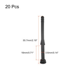 uxcell Case Fan Mount Screws Silicone Reducing Noise Vibration Mounting Pin Rivet, 7mm x 55.7mm for PC Chassis Cooling Fans 20 Pcs