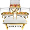 ALSO GO 4 Pack 9QT Chafing Dishes for Buffet, Gold