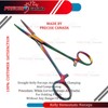 PRECISE CANADA: Premium AUTOCLAVABLE Kelly HEMOSTAT Forceps 5.5" Straight Rainbow