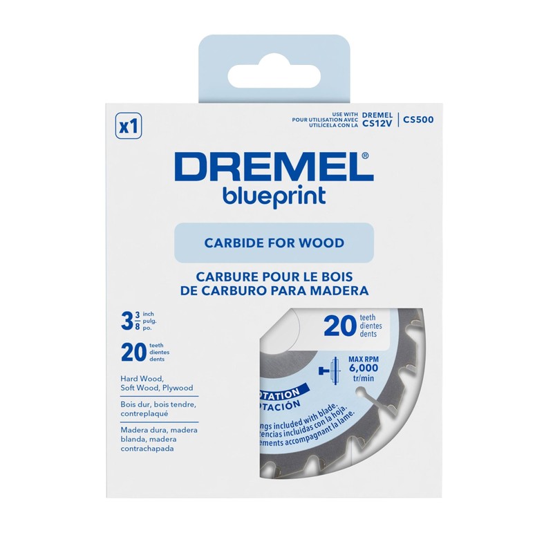 Dremel Blueprint Wood 3-3/8 Inch 15mm Arbor Compact Circular Saw