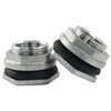 Rierdge 2 Pack Bulkhead Water Tank Fitting, 3/4" Stainless Steel