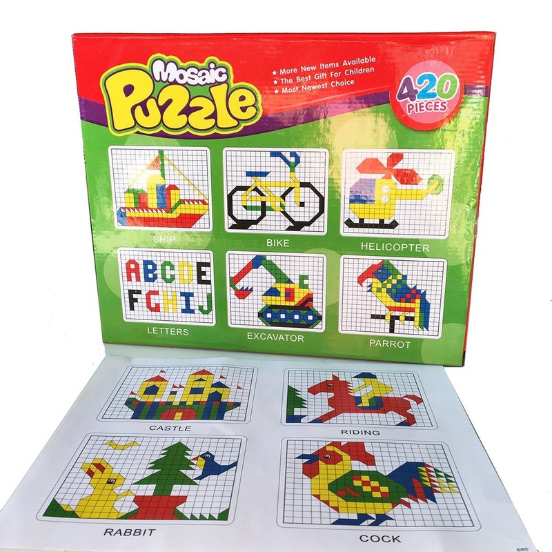 Itian 420 Stück Construction Spielzeug Puzzle Toy Box mit Kunststoff-Bricks