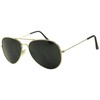 Rhode Island Novelty Dark Aviator Sunglasses Gold Frame with Black