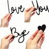 Love You Bye Sign Above Door - Metal/Wooden Wall Decor