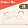 White Velvet Hangers 10 Pack – 360° Swivel Hook, Non-Slip