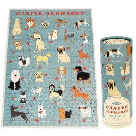 Rex London Puzzle In A Tube (300 pieces) - Choice of Design (Canine Alphabet)