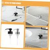 IWOWHERO 2pcs Stainless Steel Lotion Pump Head Dispenser Black Soap