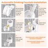 38oz Hanging Automatic Food Water Dispenser, Large Capacity Gravity Rabbit