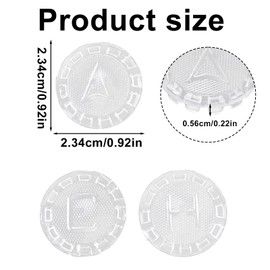 3pcs Faucet Index Buttons, 0.92in Diameter Hot and Cold Water Knob Replacement Transparent Acrylic Sink Handle Cap for Bathroom Easy Remodeling Decorative
