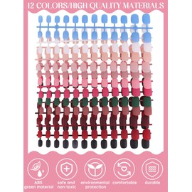 288 Pieces Kids Short Matte Press on Nails, Kalolary Children Fake Nails 12 Colors Acrylic Nails Art Tip for Kids Short Square Full Cover Fake Nails for Women Girls Kids (12 Matte Colors)