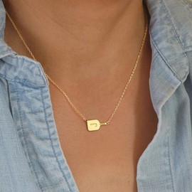 Turandoss Necklaces for Women - Pickleball Paddles Pendant Necklace for Women, Dainty Gold Initial Necklace for Women, Stainless Steel Necklace for Women, Letter J Necklace, Gold Jewelry for Women