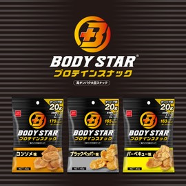 【公式】おやつカンパニー BODYSTAR プロテインスナックバーベキュー味 40g×12袋(高タンパク質 スナック菓子 大豆 食物繊維 鉄 亜鉛 アルギニン)