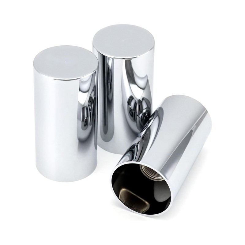 33mm by 4 Inch Height Cylinder Chrome Lug Nut Covers
