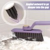 Multi-Function Rotating Crevice Cleaning Brush for Bathroom, Hard Bristle Crevice