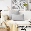 Home Brilliant Grey Cushion Covers 60cm x 60cm, Solid Silver