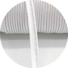 Yalulu 20 Meters Edge Sewing Ribbon Bias Insert Piping Cord Rope for DIY Patchwork Garment Sewing Making and Trimming Home Textile (White)