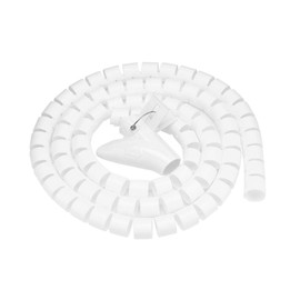 Tubo de Envoltura en Espiral/Tubo en Espiral Flexible/Organizador de Cable/Protector de Envoltura de Alambre para Uso en el hogar y la Oficina( 1.5m * 22mm)
