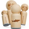 Shark Solid Rubber Stamp for Stamping Crafting Planners - 1