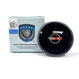 VSW S6 Deluxe Horn Button Compatible with 6 Bolt Steering Wheel, Corvette, C4 Emblem, STE1042DLX