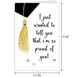 Grad Card for Him Her, Sweet Graduation Card, Congratulations Card, Proud of You Card, Well Done Card, I Am So Proud of You