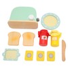 Toaster Toy Set Safe Durable Solidwood Round Edges Hand Eye