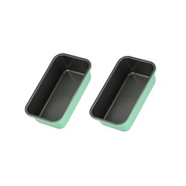 Monfish 2pcs Bread Loaf Pans for Home Baking, Carbon Steel 1lb loaf Tin, Rosemary Green 9x5 inch Non-Stick bread Pan Mold