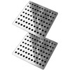 Pack of 2 Rustproof Stainless Steel Swirl Drain Covers /