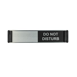Seco Do Not Disturb/Blank Sliding Sign, 255mm x 52mm - 1.5mm Brushed Aluminium Composite