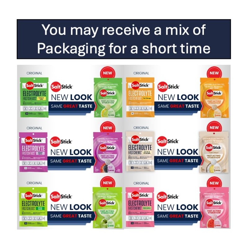 SaltStick Tabletas Masticables Electrolyte Fastchews | 120 Tabletas - Paquete