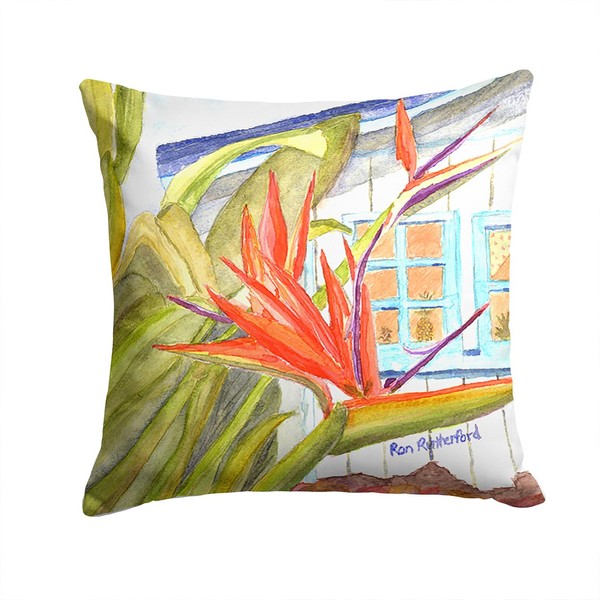 Caroline's Treasures Flower - Bird of Paradise Fabric Decorative Pillow