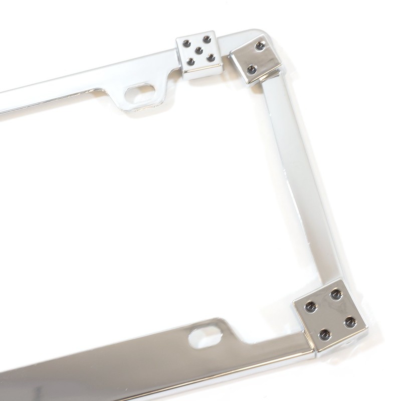 United Pacific 50132 Chrome Dice License Plate Frame - Dice