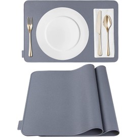 Kamehame Platzset Abwischbar Tischset Silikon 45 x 30 cm 2 Stück Kinder Platzdeckchen Abwaschbar rutschfest Hitzebeständig für Küche, Zuhause, Restaurant, Speisetisch