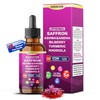 NURAFUSE Liposomal Saffron, Ashwagandha, Bilberry, Turmeric, Rhodiola Liquid Drops –