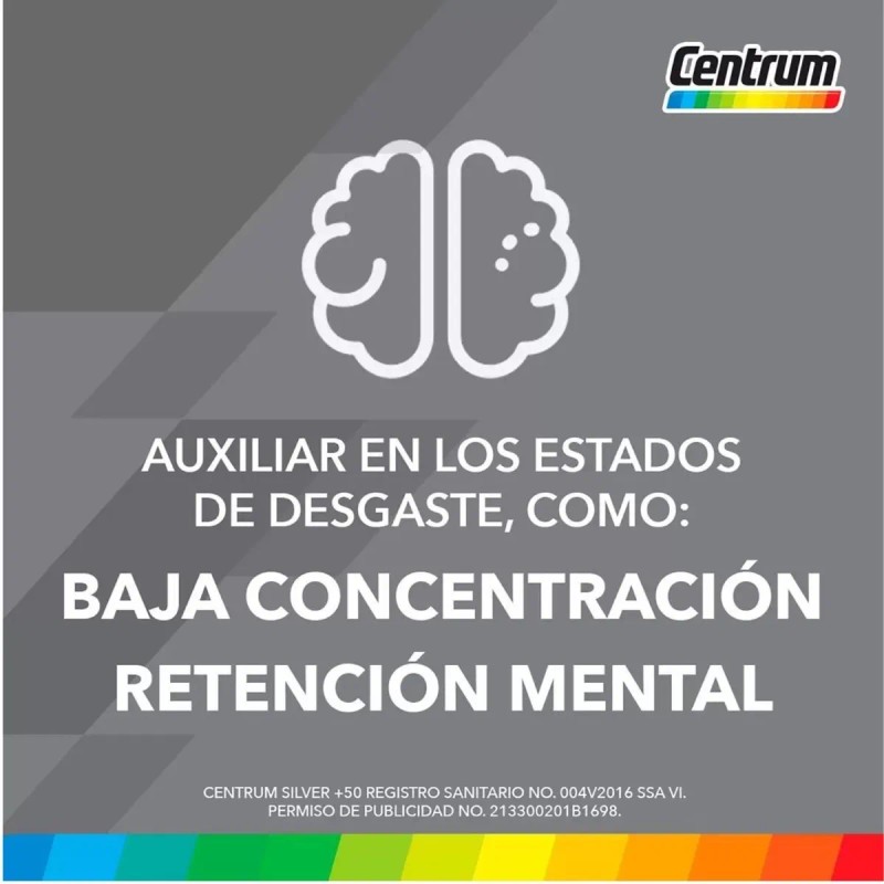 Multivitamínico Centrum Silver +50 Adultos 2 Pack De 100 C/u