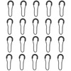 20pcs Black U Shape Zipper Pulls, Universal Replacement Cord for