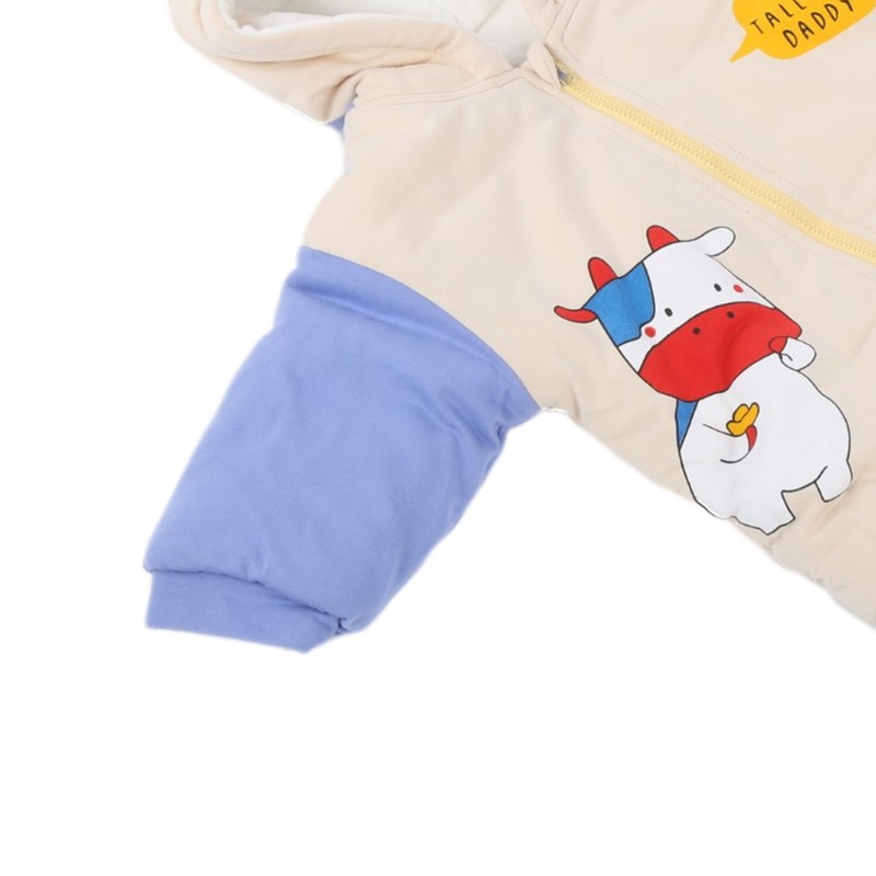 Winter Thickening Baby Cartoon Romper Children Infant Baby Hooded Romper