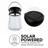 Home Zone Security 2 Packs Solar Crackle Glass Solar Lanterns