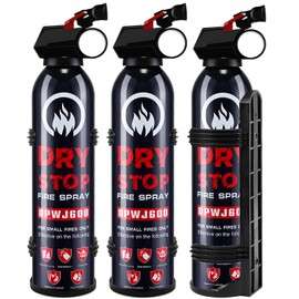 3Pack Dry Stop Fire Extinguisher for Home - Auto Fire Extinguisher for Truck Vehicle, 600g Dry Chemical Powder A B C Fire Extinguisher for Kitchen, Car, Boat, Marine, Portable Use (3 Blue)