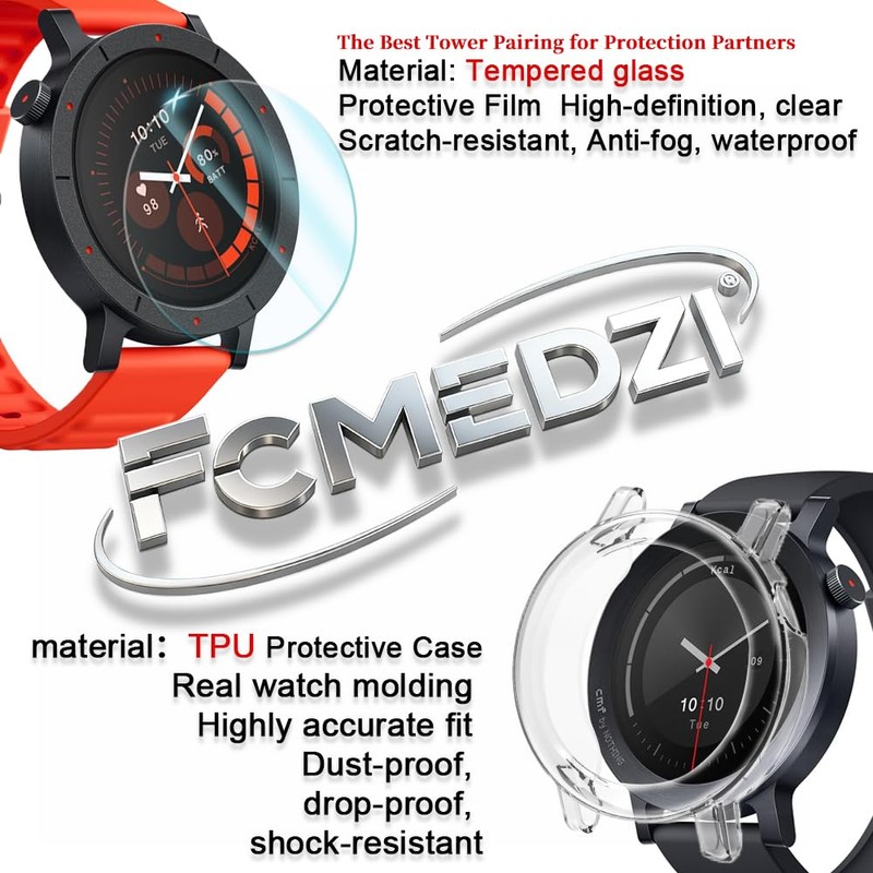 FCMEDZI Smartwatch Screen Protector Compatible for CMF Watch 3 Pro