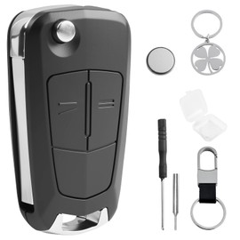 2 Tasti Opel Guscio Chiave per Auto con batteria CR2032 e Portachiavi