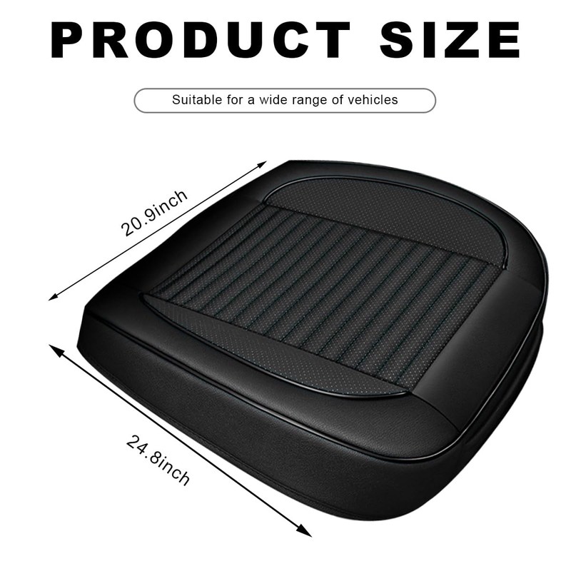 ZNDAW Car Seat Cover, Leather Vehicle Front Bottom Seat Cushion