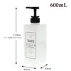Living Dispenser Pump Bottle Square for Shampoo White 600ml