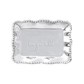 Beatriz Ball GIFTABLES Organic Pearl rect Engraved Tray- Love You a lot