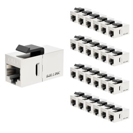 iwillink 10Gbps CAT7 Coupler RJ45 Keystone Shielded Coupler 25-Pack, Ethernet Coupler, Female to Female Keystone Jack, STP Keystone Insert for Cat7/Cat6a/cat6/cat5e Cable