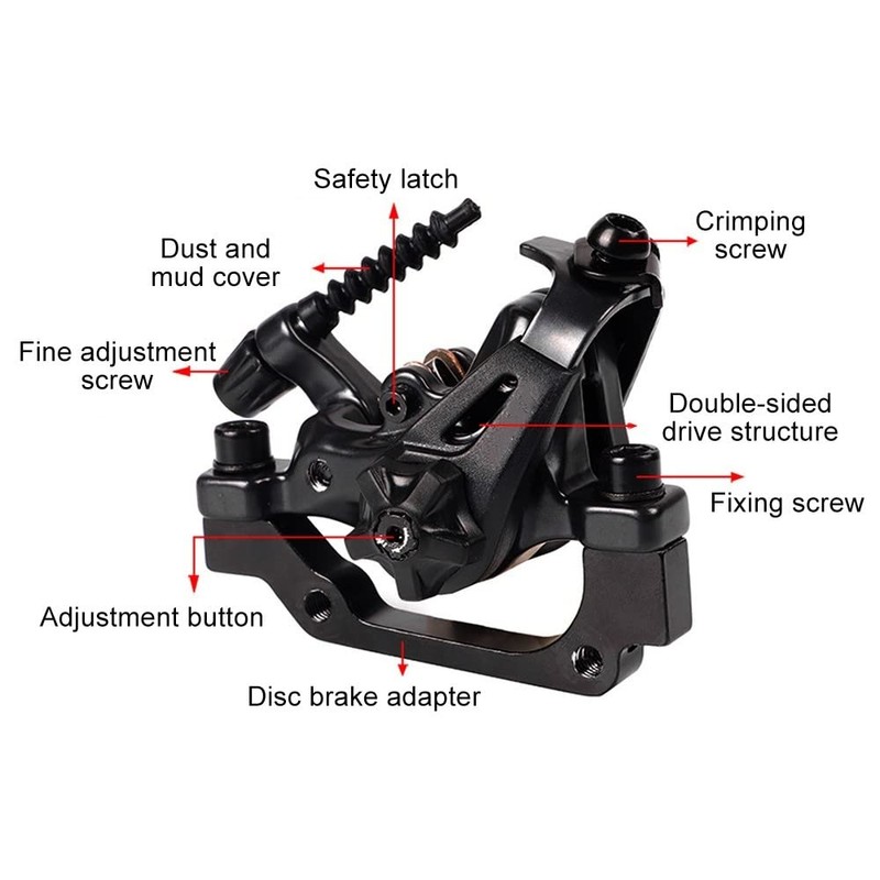 MiOYOOW Bicycle Disc Brake, Bicycle Disc Brake Calipers Double Positions