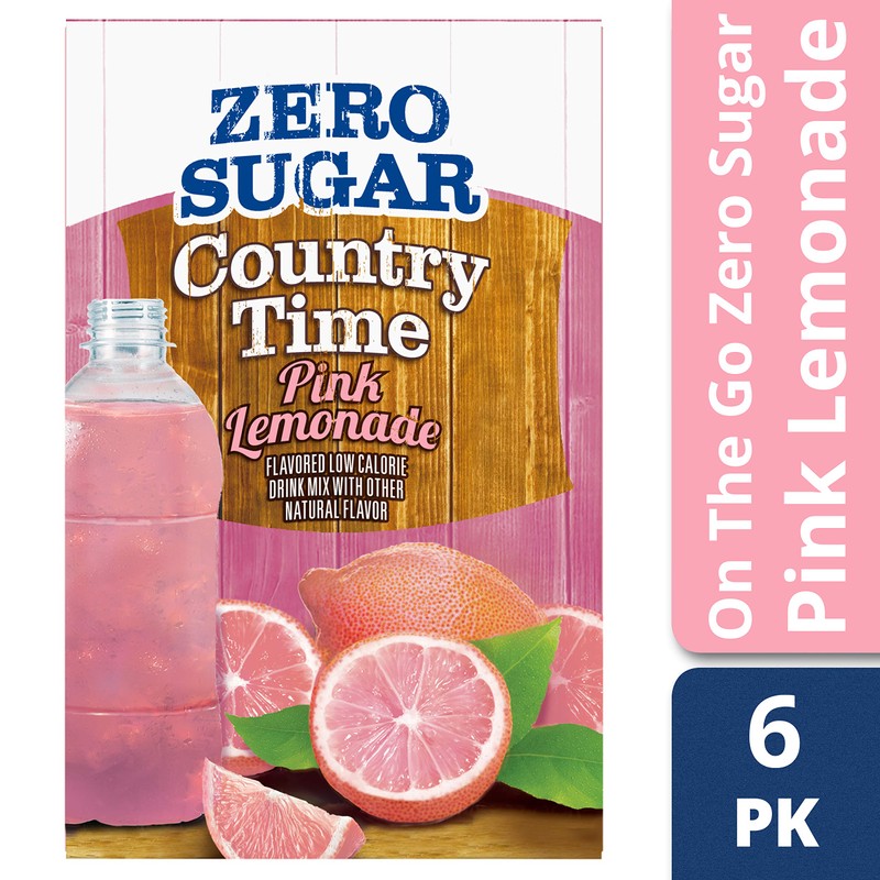 Country Time Sugar-Free Pink Lemonade Drink Mix (6 On-the-Go Packets)