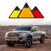 Tri-Color Car Emblem for Mesh Gille,Waterproof Car Emblems and Badges