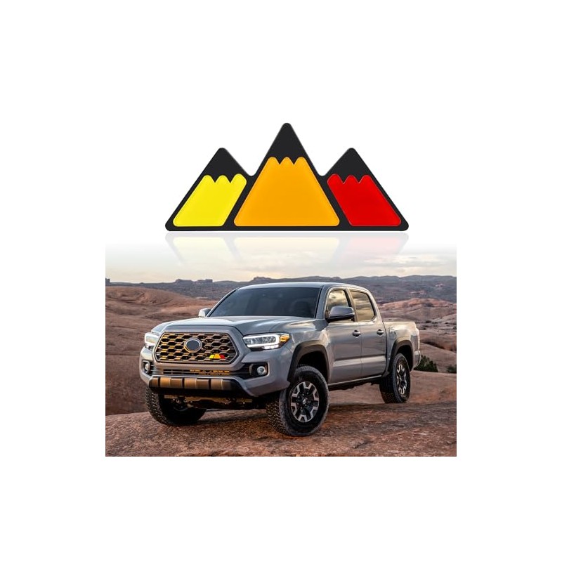 Tri-Color Car Emblem for Mesh Gille,Waterproof Car Emblems and Badges