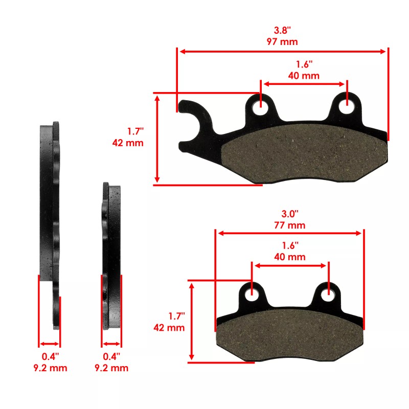 Caltric Front Brake Pads for Kawasaki Teryx 800 Krf800 /