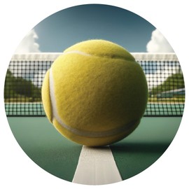 Screen Door Magnets - Patch Small Holes & Keep People and Pets from Running Into Screen Doors with Magnetic Screen Door Savers - Made in USA - Tennis - 6 x 6 inches - Pack of 2 (1 Pair)